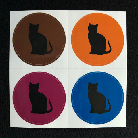Vinyl cat store colors sticker quad