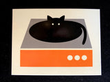 Vinyl cat turntable stickers