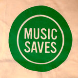 MUSIC SAVES banana cream logo t-shirts
